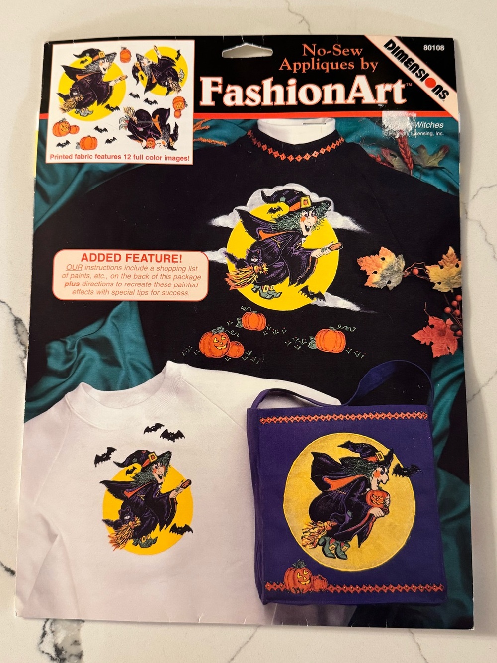 Vintage FashionArt No-Sew Halloween Witch Appliqué